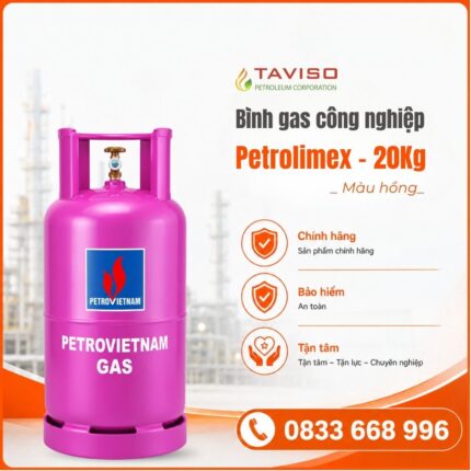 Bình Gas Petrovietnam 20Kg Màu Hồng Chính Hãng