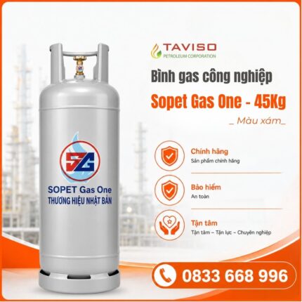 Bình Gas Công Nghiệp Sopet Gas One 45Kg Chính Hãng