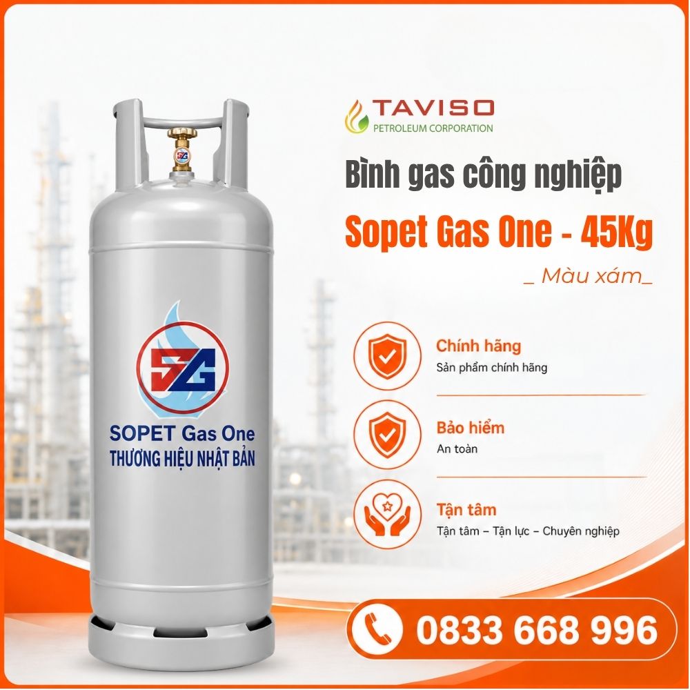 Sopet Gas One – 45Kg Bình Gas Công Nghiệp Sopet Gas One 45Kg Chính Hãng