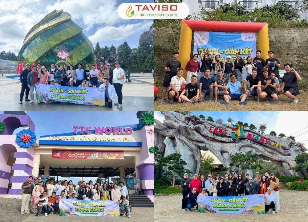 Tập thể nhân viên Tân Việt Sơn chụp ảnh kỷ niệm tại Đà Lạt