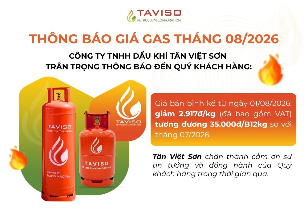 Giá Gas Tháng 8/2026 Chính Thức Tăng 35.000 Đồng/Bình